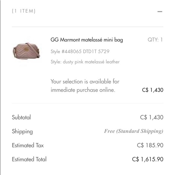 (SOLD) GG Marmont matelassé mini bag - Picture 16 of 16